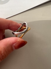 SS バイカラーラインリング