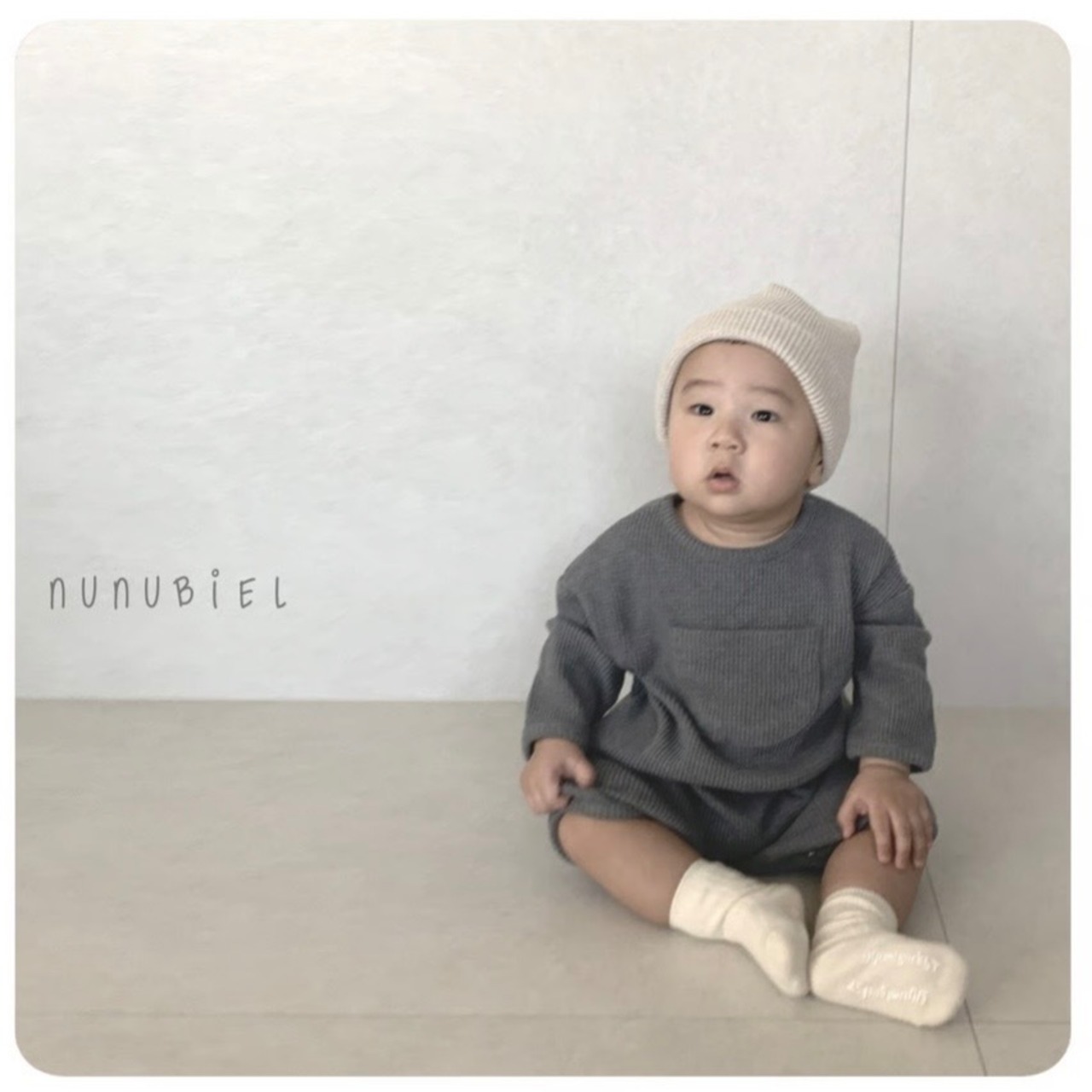 【nunubiel】ベベ クロッフルスーツ／オートミール（70~90cm） - 3