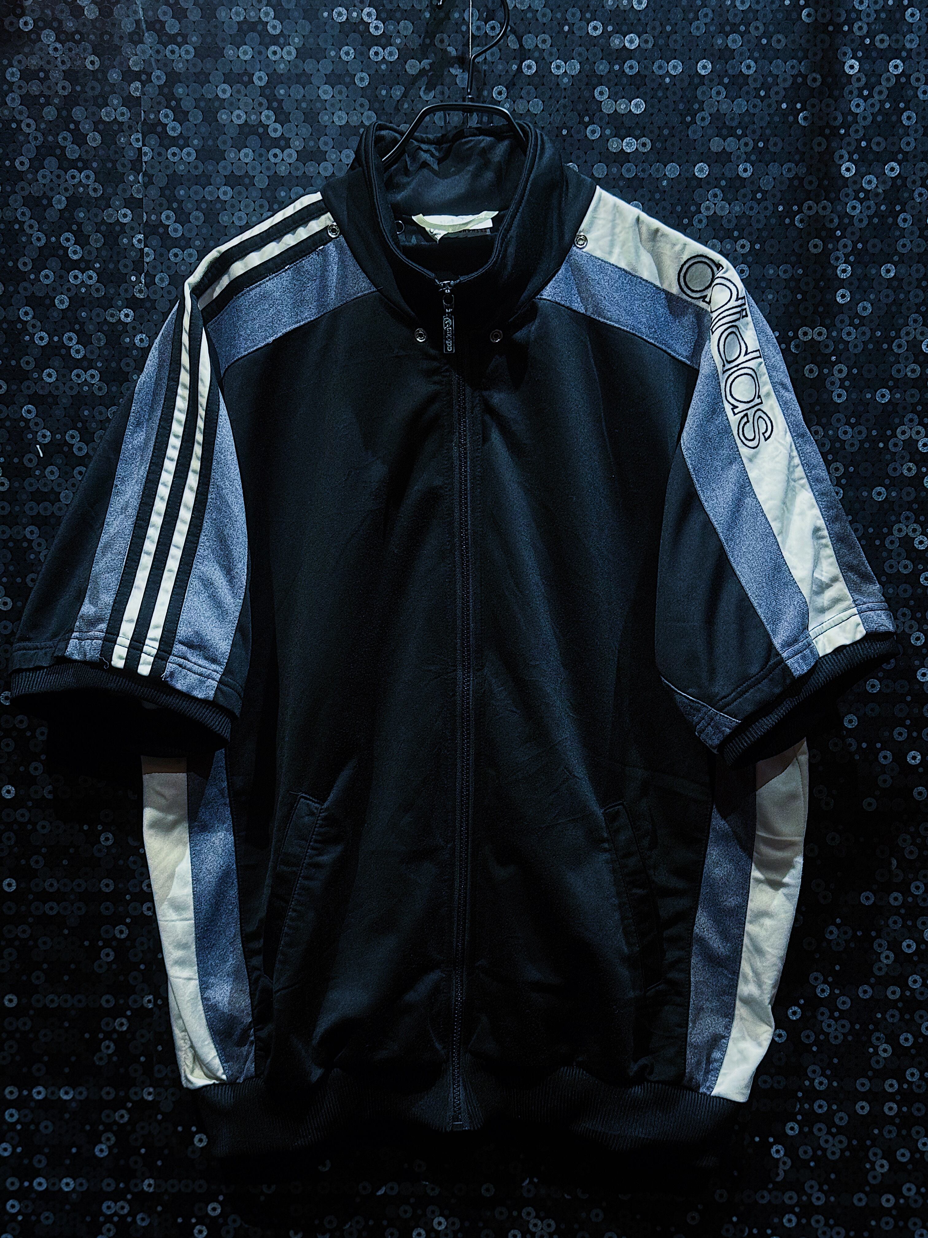 【ÆIEM】"adidas"vintage half sleeve black track jacket