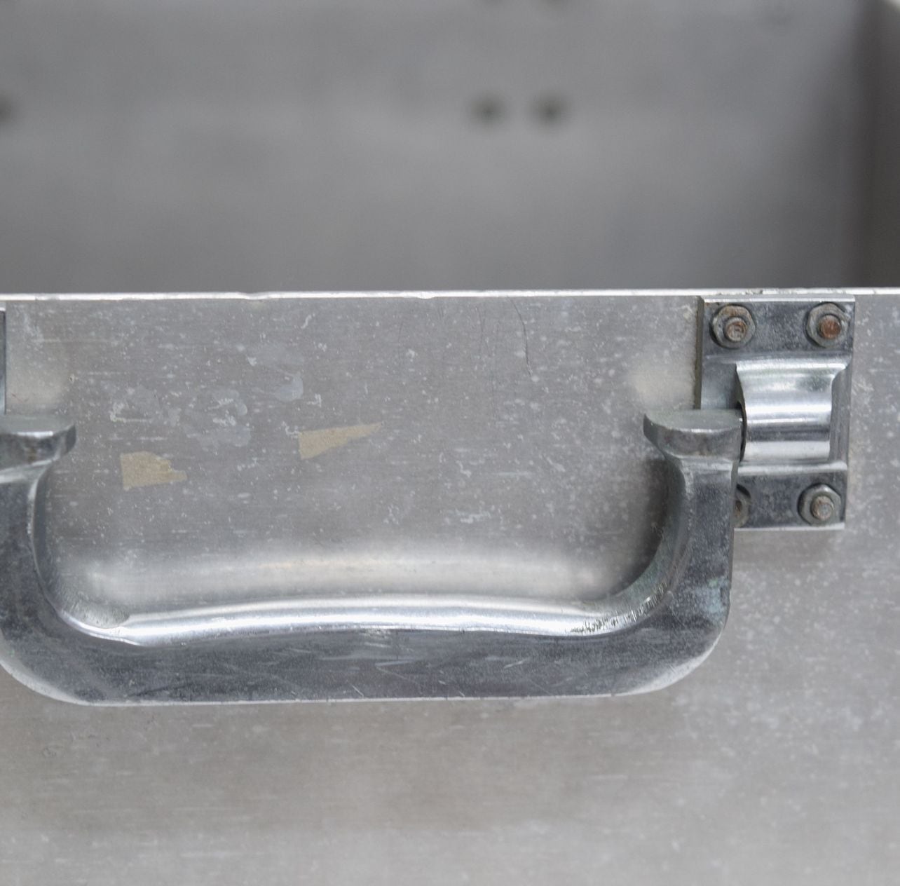 ヴィンテージ アルミ製 レコードBOX ハンドル付きLPストック箱