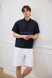 GOXO ゴーエックスオー ギブミーバーディライトフィット半袖アノラック ネイビー