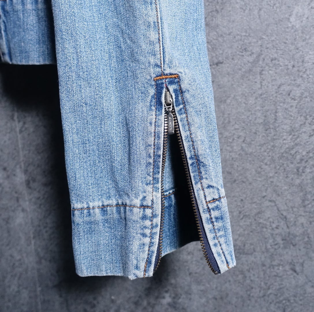 00s “MISS SIXTY” Denim double zip short jacket | 古着屋 FORCE