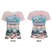 Women's All-Over Print T shirt Neon 4641