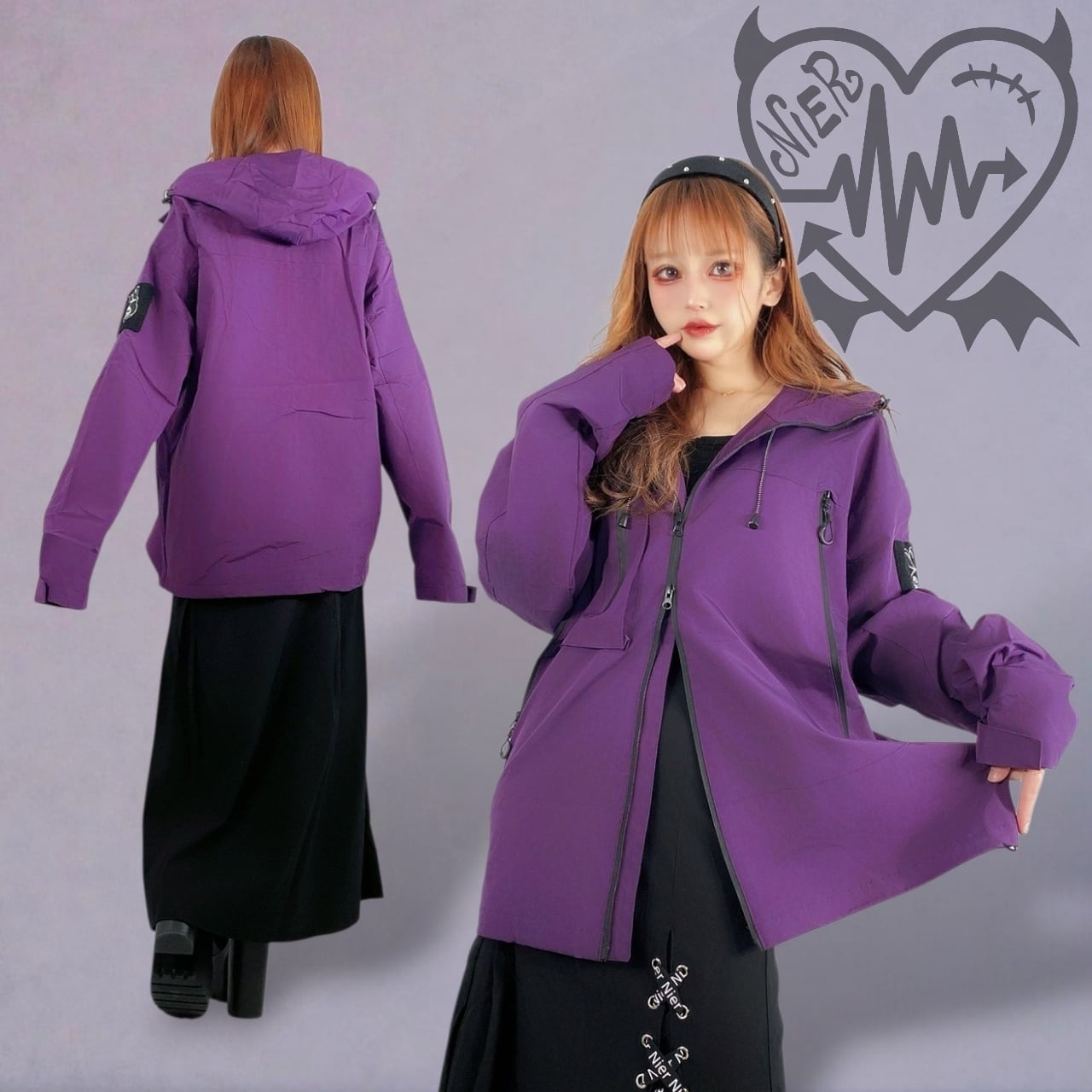 先着50点限定55%OFF》DOUBLE ZIP 5POCKET OUTER【PURPLE】 | NIER CLOTHING