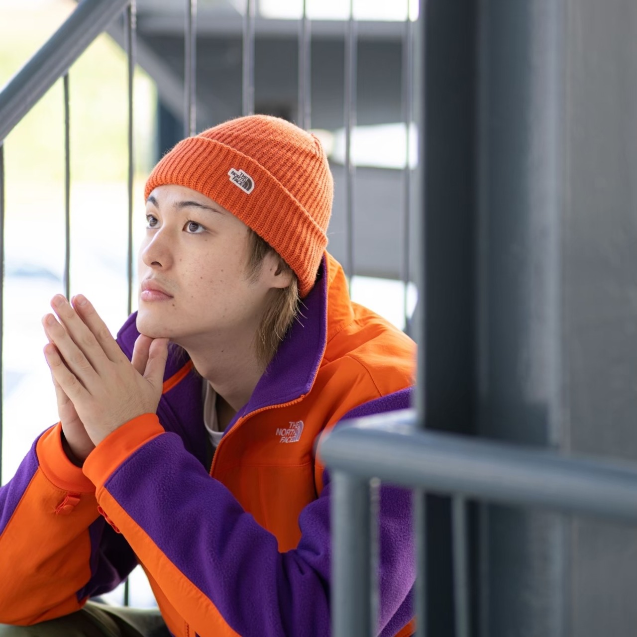 美品L】THE NORTH 投げ掛ける FACE フライトキャップ