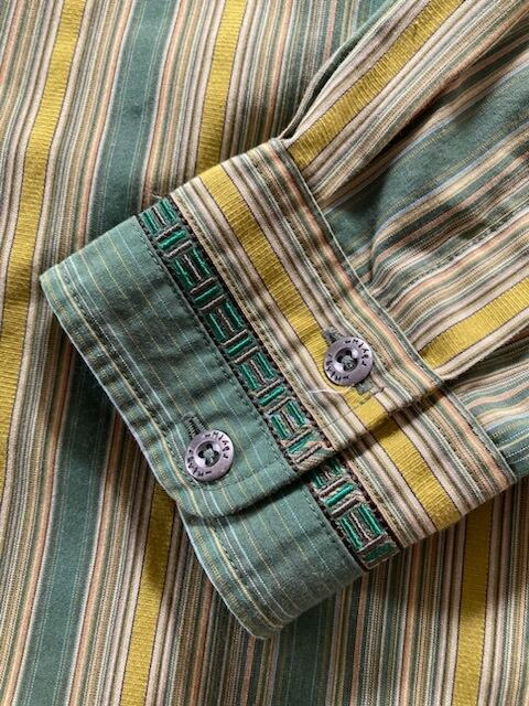 グリーン×イエローM：00s patagonia パタゴニア リズム ボーダー