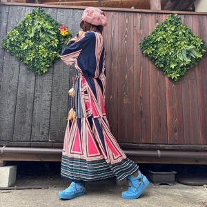 ボヘミアンゆったりワンピース