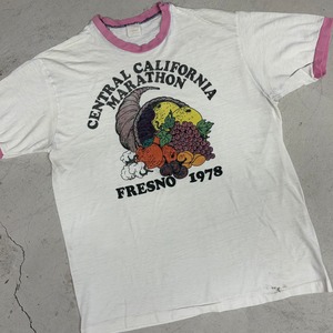 1970s CENTRAL CALIFORNIA MARATHON RINGER T-SHIRT
