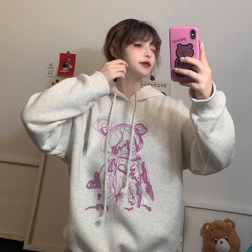 ✞オーバーサイズフーディーパーカー セーター ♥カワイイ♥ベルベット フード ジャケット ウィンター大人女子☆秋冬✞ゴスロリ SM ミリ 甘ロリ クラロリ 和ロリ エレガント 黒ロリ 姫ロリ 華ロリ BB-BB20263836299