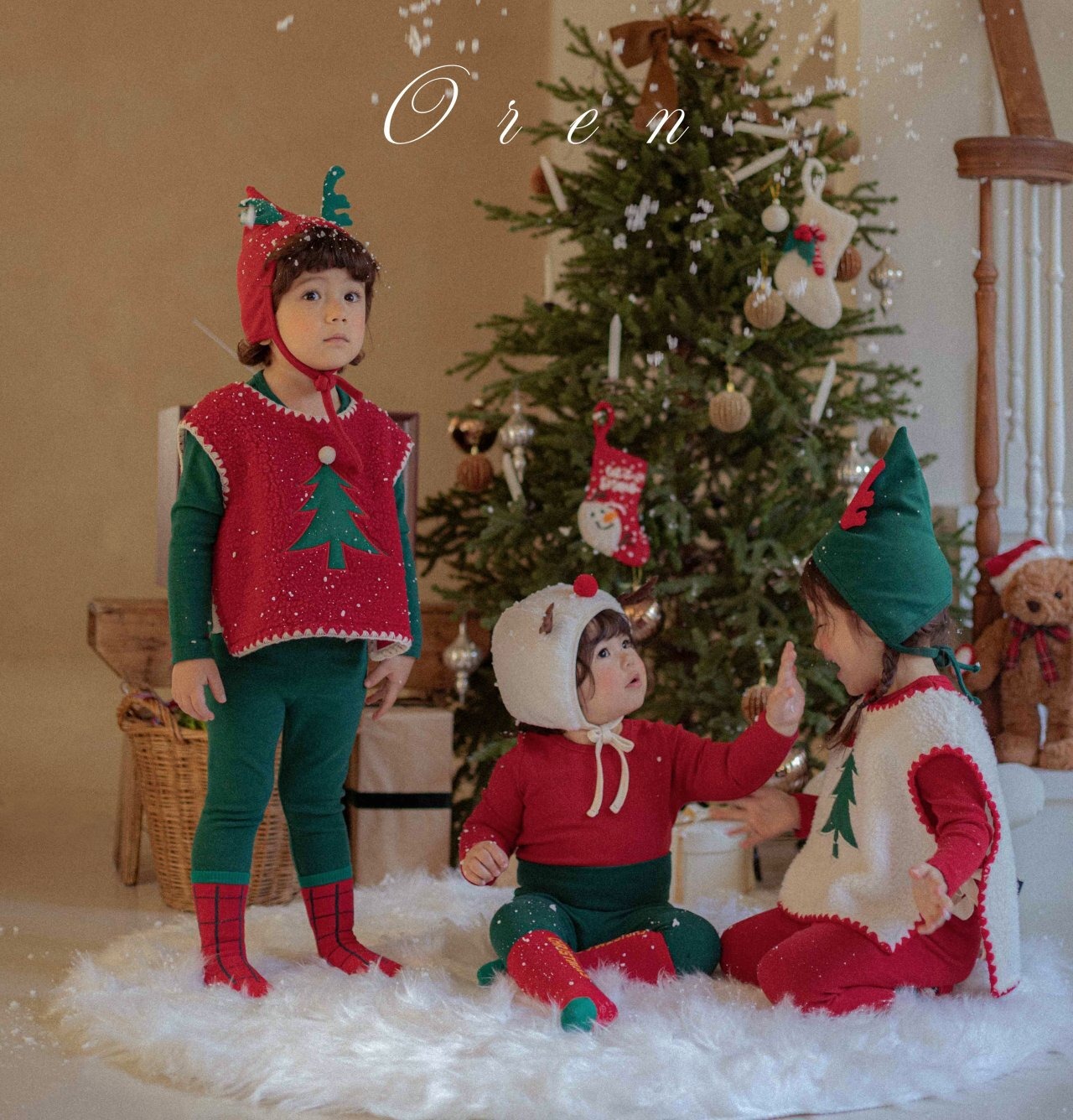 Oren X-mas［取寄］tree boa mellow vest