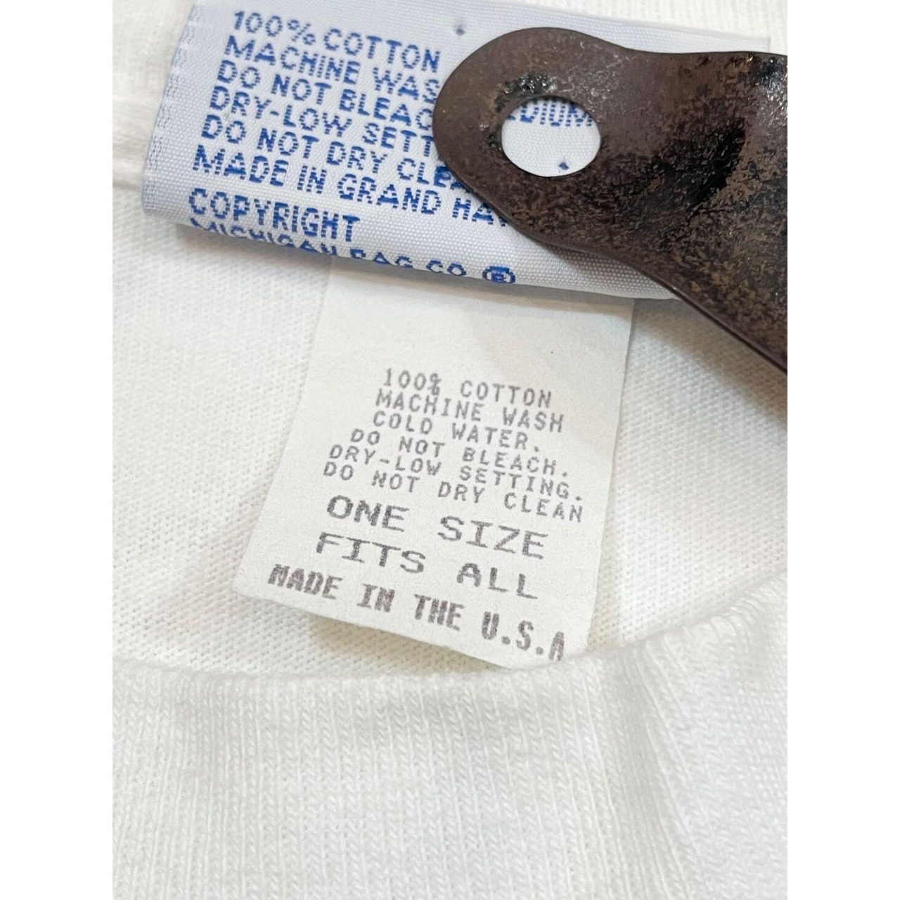 90s MICHIGAN RAG  PRINT Tee MADE IN USA  SizeM～L程