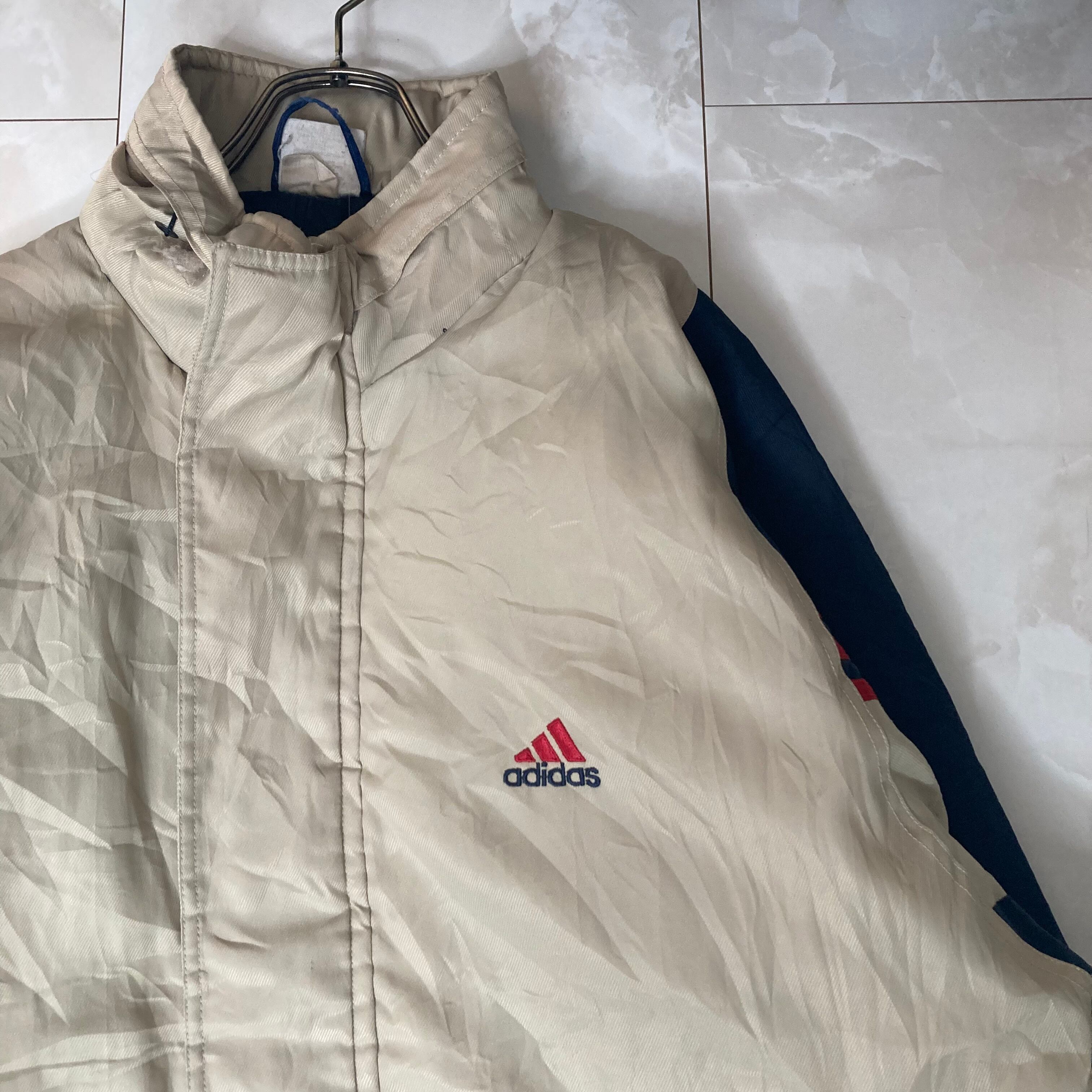 adidas ナイロンジャケット 2XL 刺繍 ドローコード | 古着屋OLDGREEN