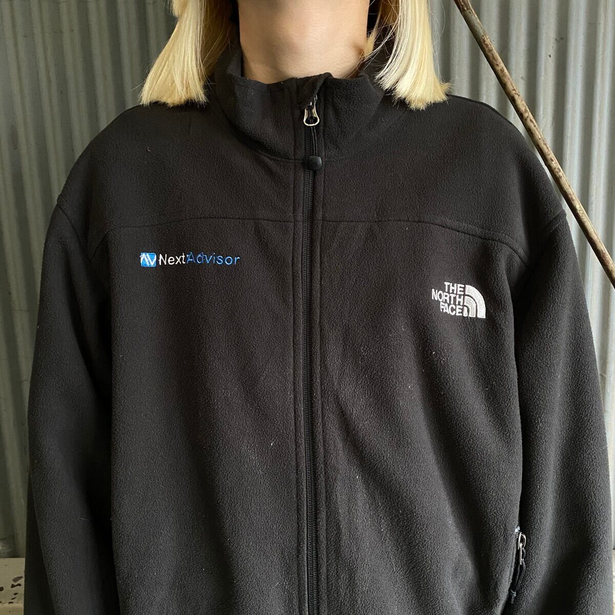 ザ ノースフェイス WINDWALL 企業ロゴ刺繍 フリースジャケット メンズL