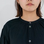 バックピンタックデザインチュニック"ブラック"/VENT BLANK/ブラウス/シャツ/ブラック/ピンタック