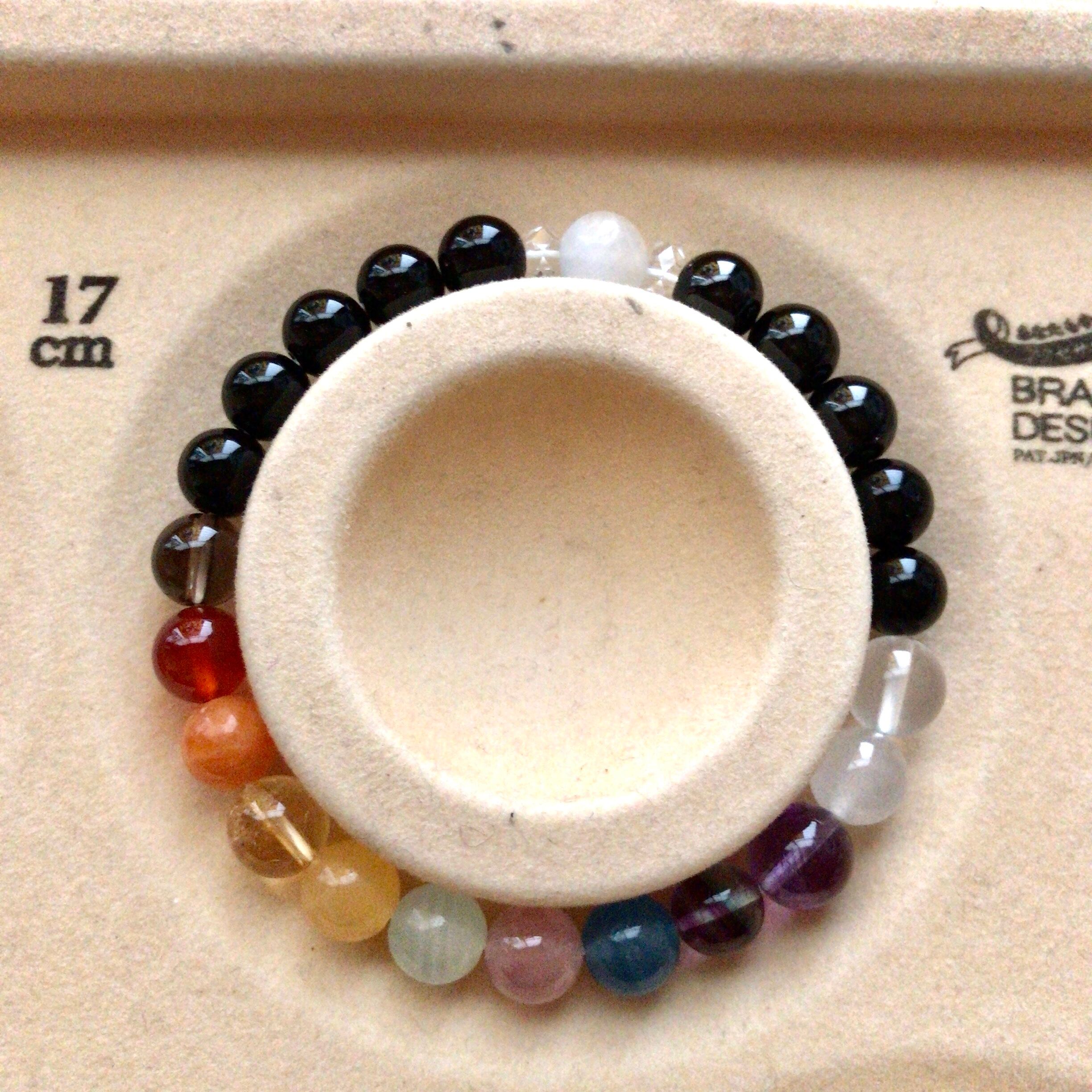 スロートチャクラとハートチャクラのパワーストーンブレスレット（龍