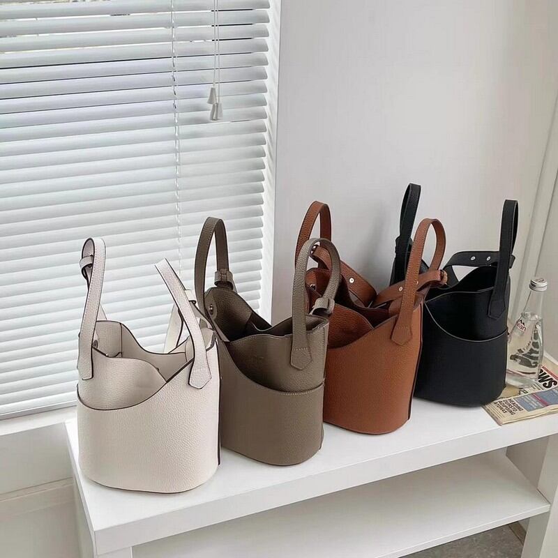 basket bucket one shoulder handbag W00126