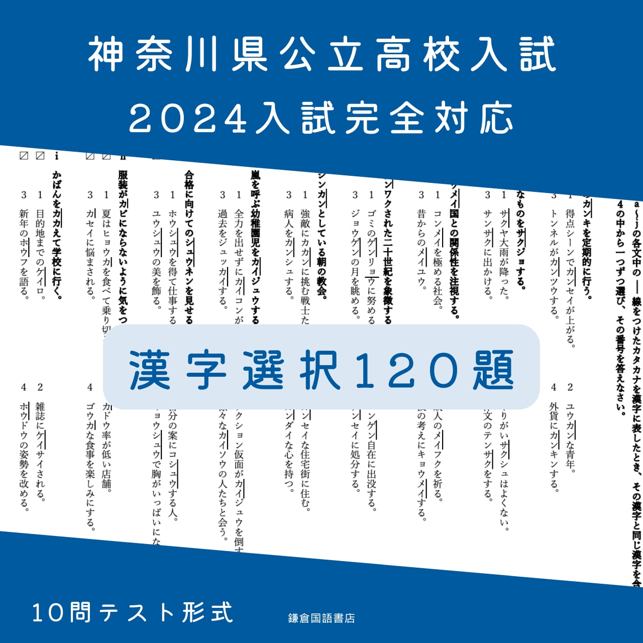 2024年入試対応：神奈川県入試《漢字選択》対策120題　鎌倉国語書店