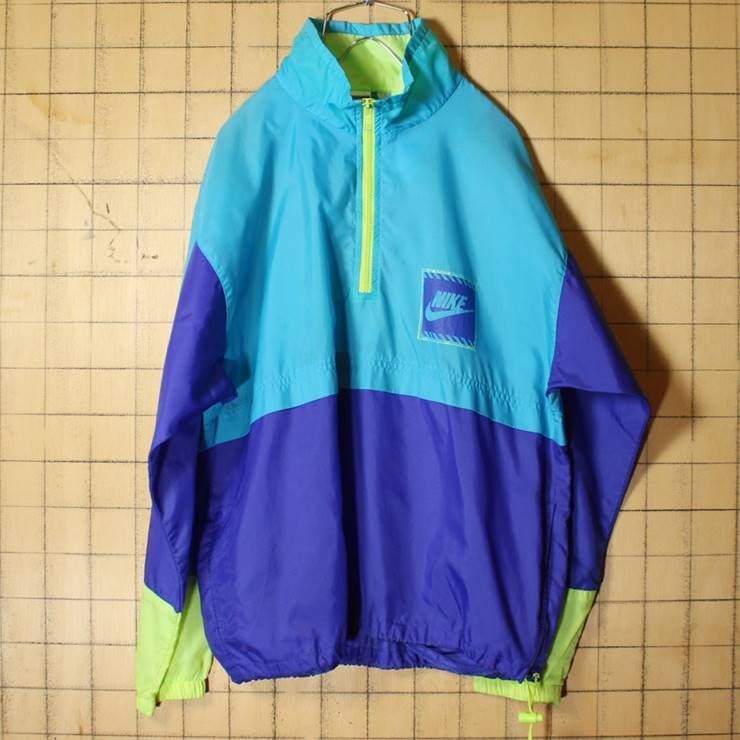 90s NIKE ナイキ ハーフジップ ナイロンジャケット プルオーバー