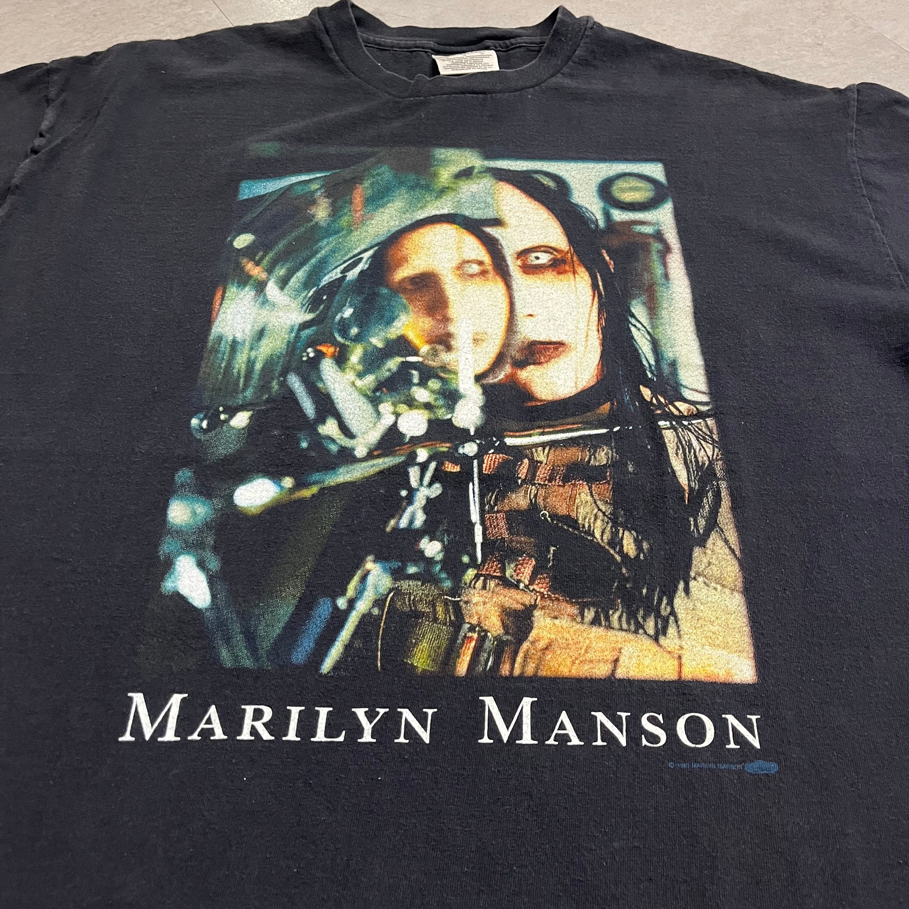 逸品90's◎ Marilyn Manson 両面プリントTシャツ XL