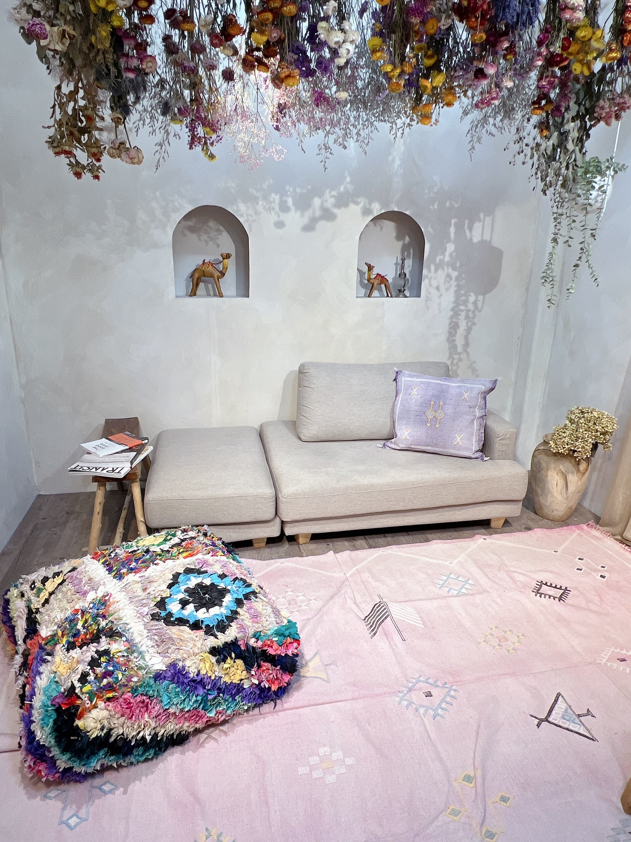 モロッコラグ　プフ　vintage モロッカン　ボシャラウィット モロッコラグ プフ vintage モロッカン ボシャラウィット