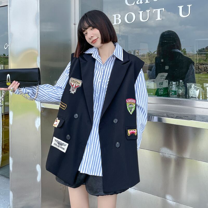 オータム薄手スタンダードカジュアルジャケット レトロ 秋物 ラブタオタオダレンハウス79762109757