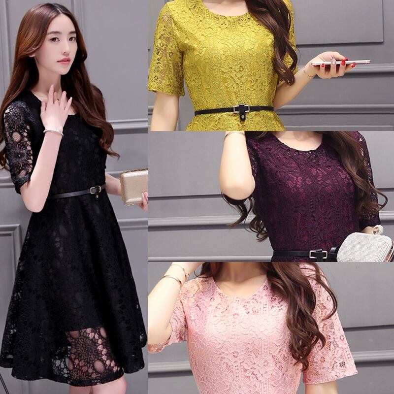 レース ワンピース 半袖