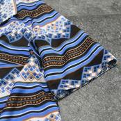 70's pattern open collar shirt