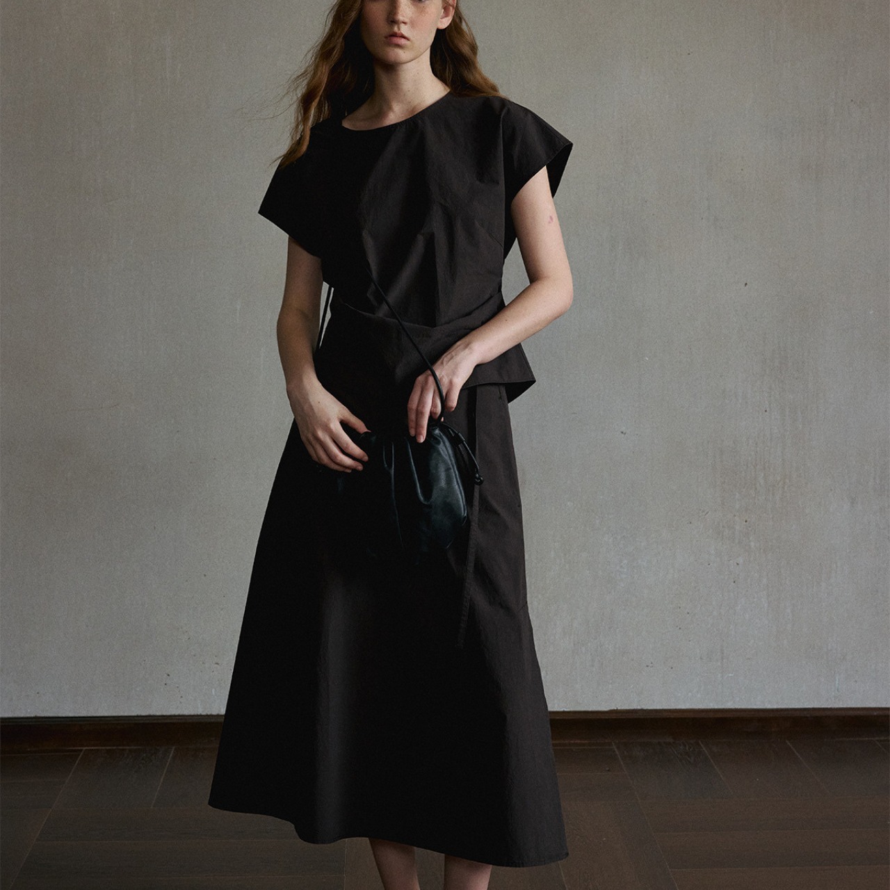Minimal Flare Long Skirt T4645