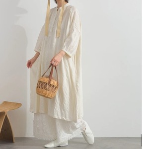 SALE！タックドビー フロントボタン ワンピース /オフ/F