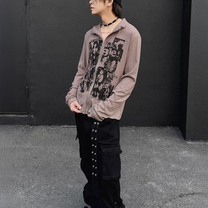 ヴィンテージフォトプリント ハイネックジップロングスリーブ（3カラーあり）（ruf_02934）