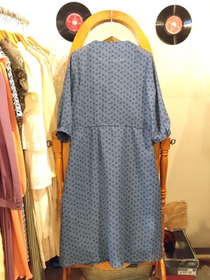 ジオメトリックポルカドットレトロワンピース/セットアップONEPIECEMADEINJAPANAntiqueVINTAGE日本製古着洋服
