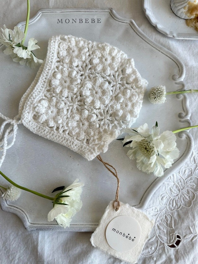《即納》《monbebe》handmade bonnet