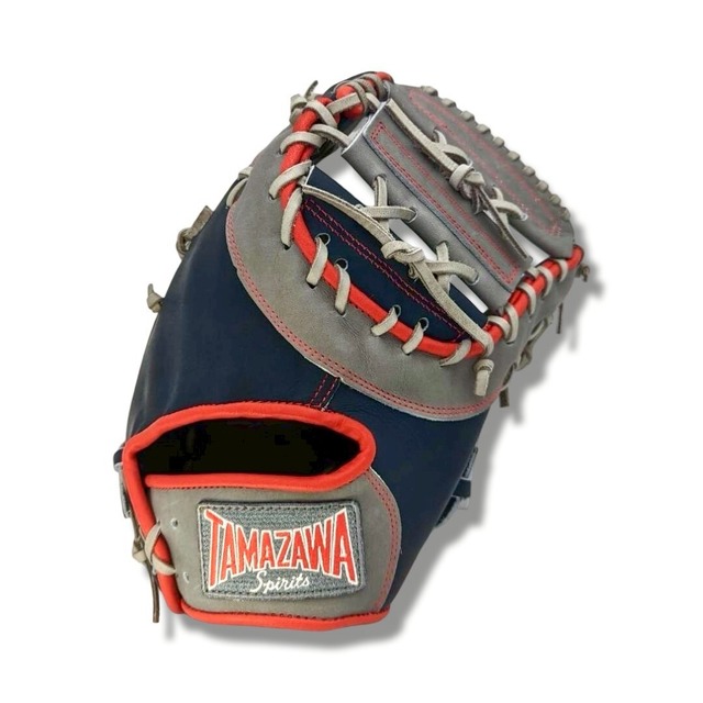 【玉澤】 ソフトボール キャッチャーミット兼ファーストミット用 TSF-KN160WD（本体：ネイビー×Dグレー　紐：Dグレー）｜タマザワ