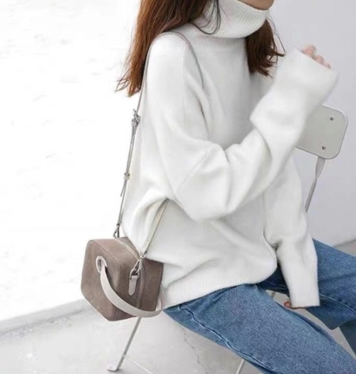 タートルネックセーター レディース ニット 長袖 トップス ハイネック プルオーバー 厚手 カシミア シンプル 無地 ゆったり 体型カバー ルーズシルエット カジュアル お出掛け 秋冬 おしゃれ