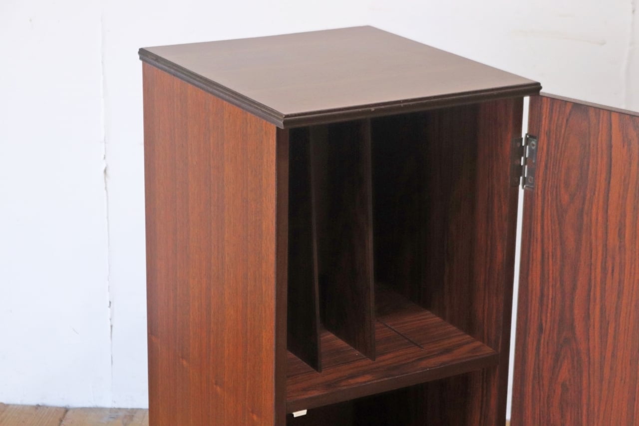 ヴィンテージ レコードラック キャビネット ケース 収納 仕切り 木製