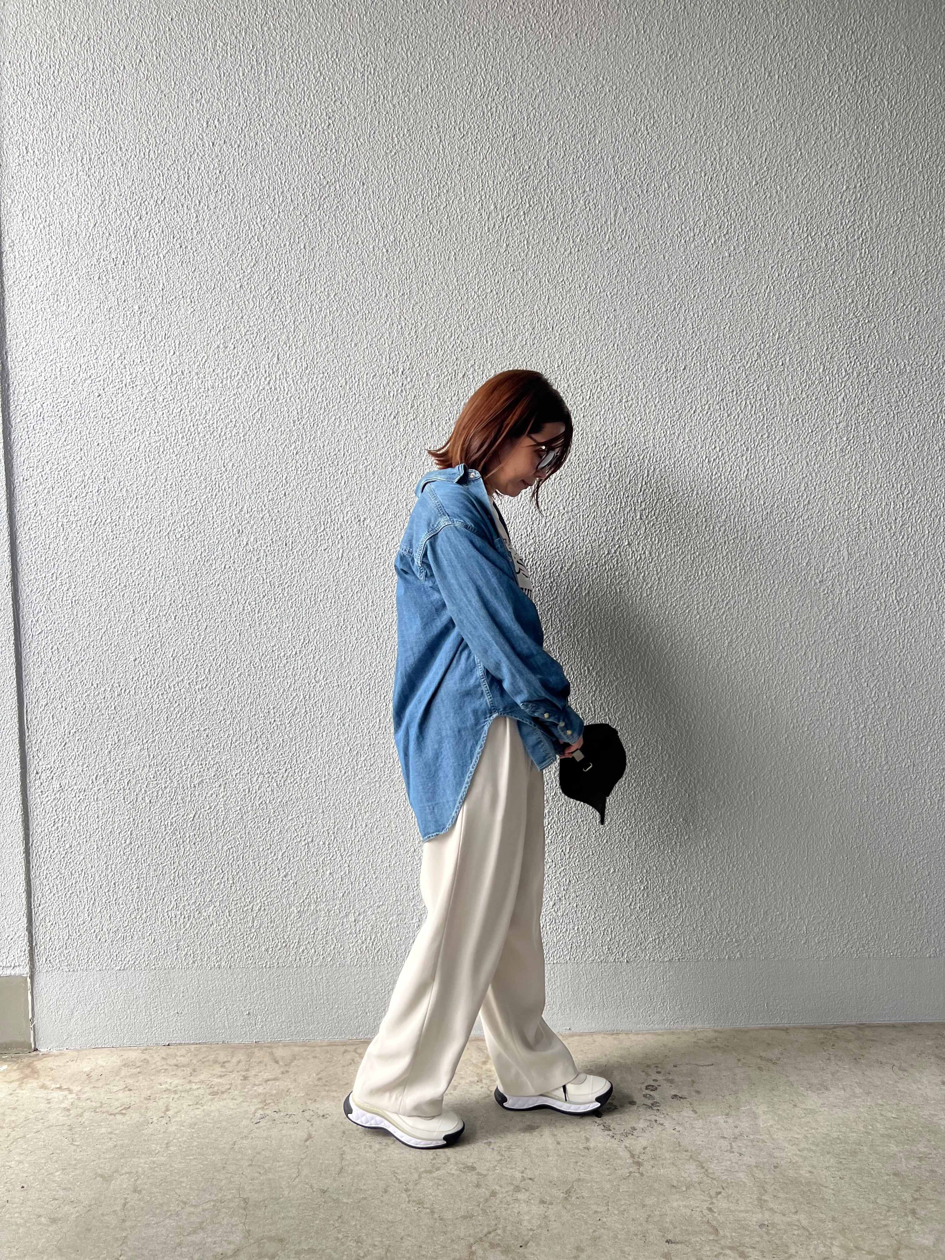 【PASSIONE】タックイージーセミワイド美脚パンツ　516641