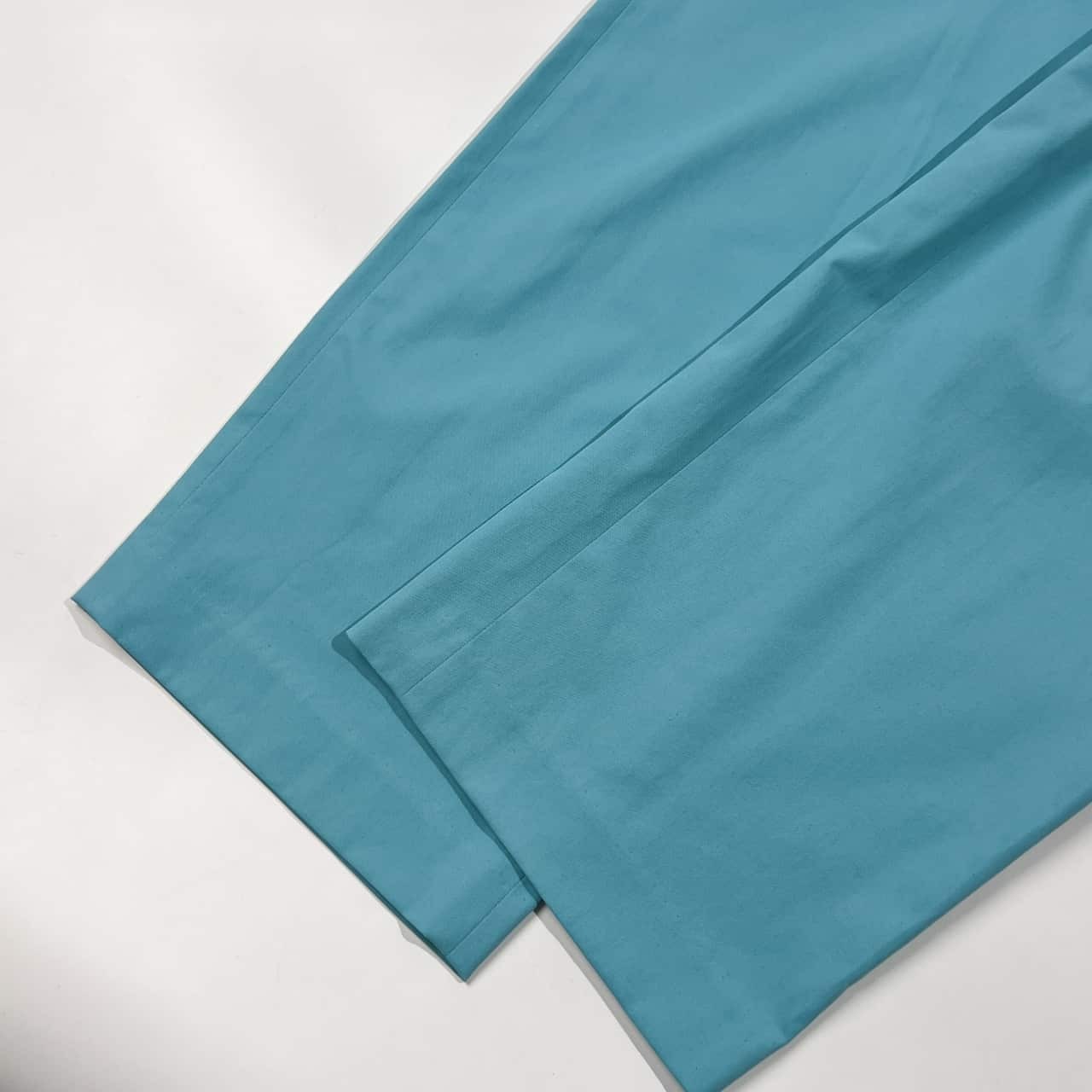 リネン混 TOMORROWLAND collection トゥモローランド スラックス パンツ 32/ライトブルー系 レディース センタープレス