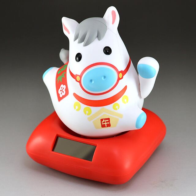 ソーラー幸せ招き馬（白） | ねこや工業