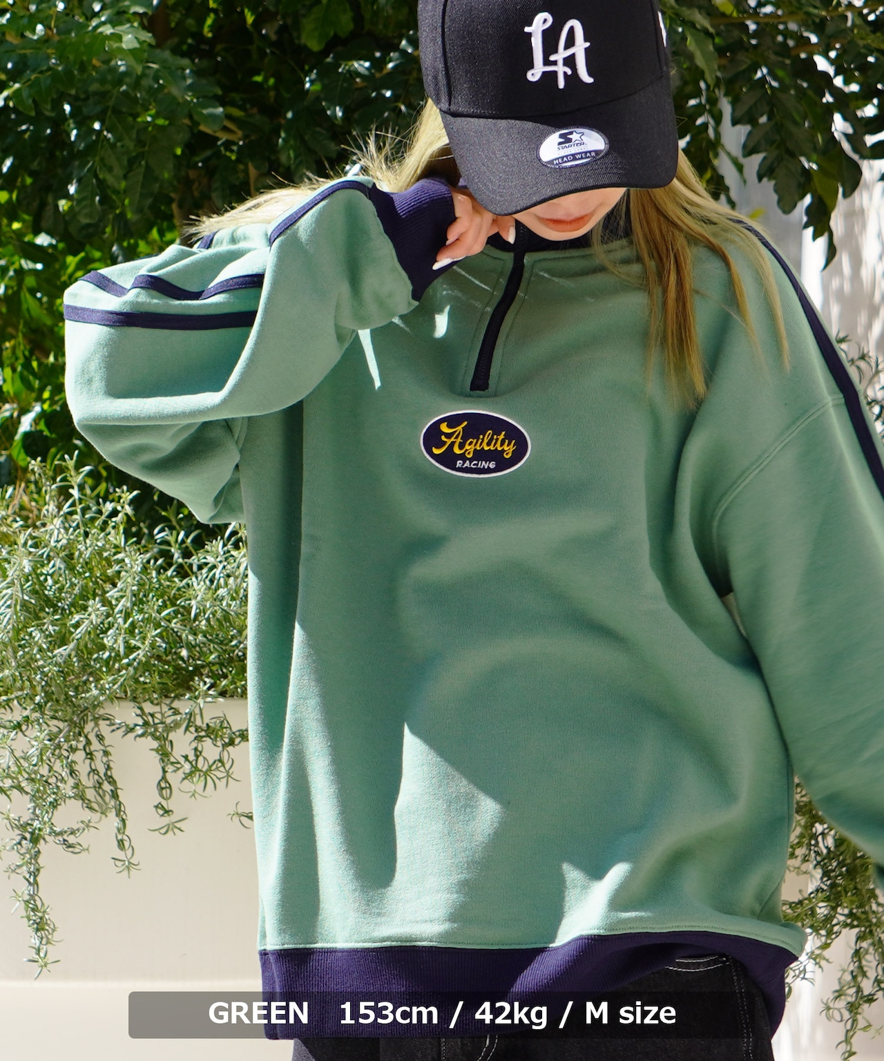 \SALE/◆ワンポイントロゴ ハーフジップ◆sb-t1161032q