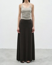 Maxi length a-line long skirt L0146