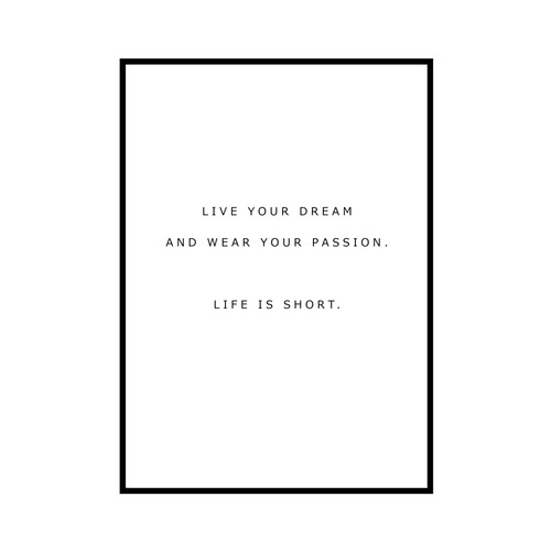 "LIVE YOUR..." INSPIRATIONシリーズ [SD-000581] B4サイズ ポスター単品