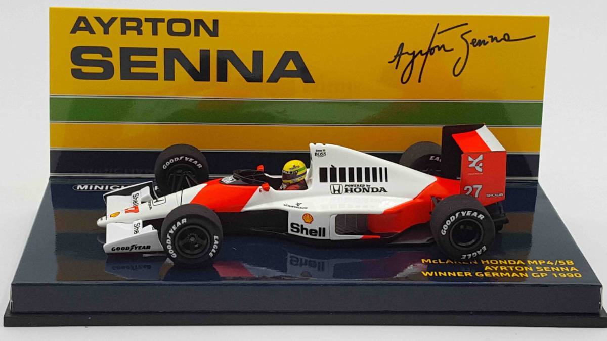 マルボロデカール付 マクラーレン ホンダ MP4/5B アイルトン・セナ ドイツGP 1990 ウィナー 1/43 ミニカー ミニチャンプス