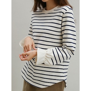 カフスデザイン ボーダーカットソー RA3199