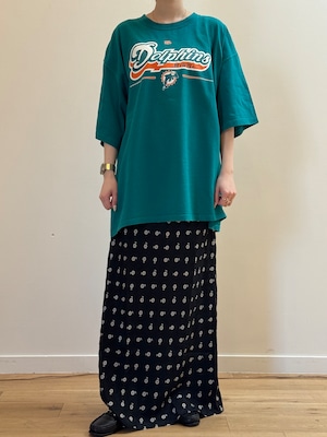 CU4-5 USED TEE "DOLOPHINS" -T.BLUE-