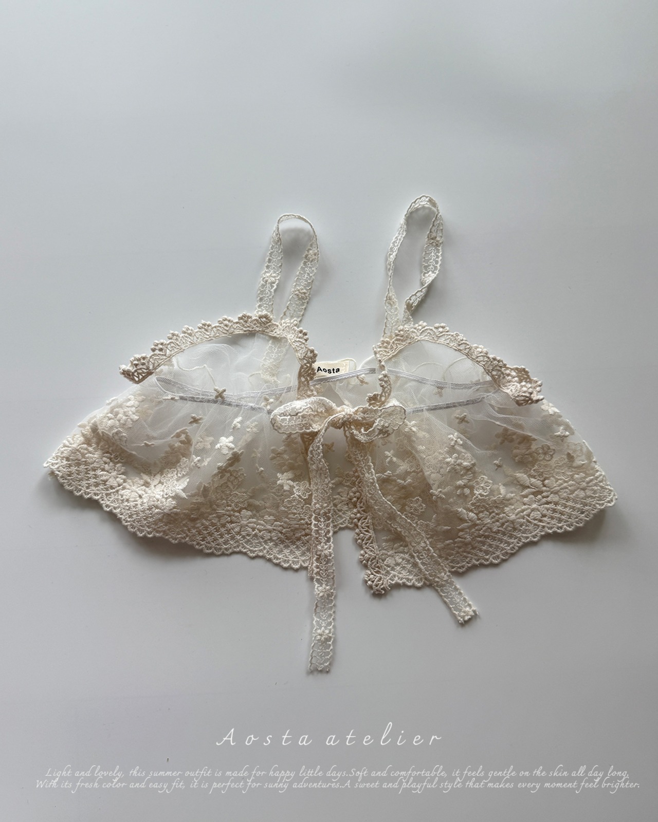 【取寄/韓国直送】Aosta 26/SM レースオープンビスチェ｜夏服｜韓国子供服
