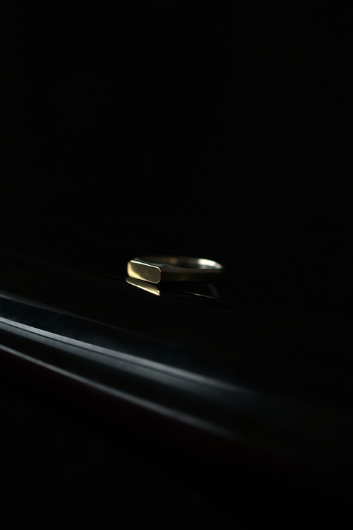 SV&18K OCTAGON SIGNET RING
