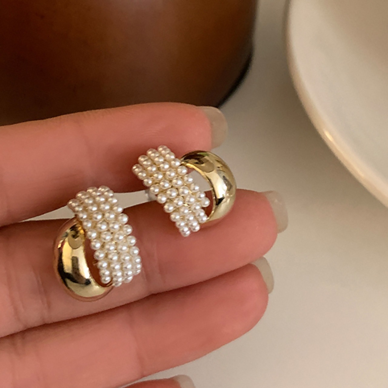 suzyacc優しいパールのピアス