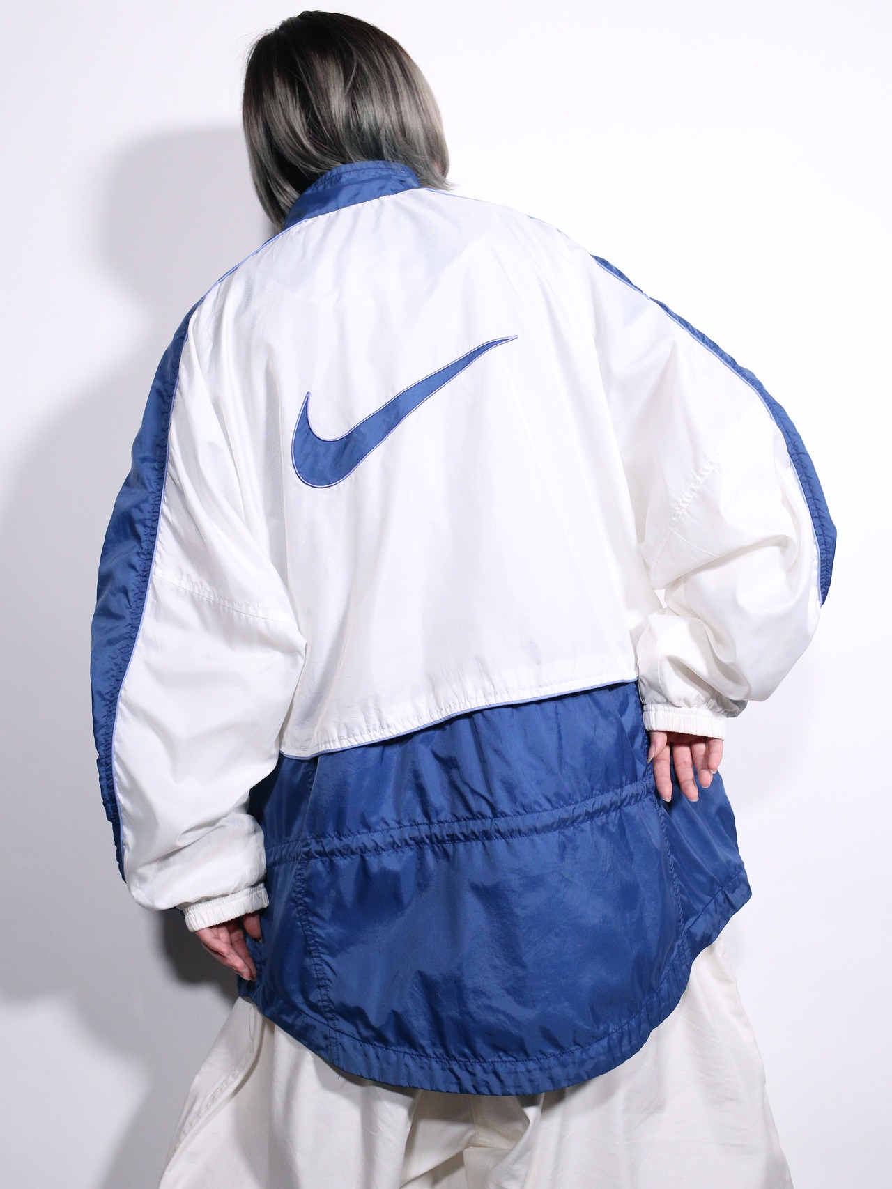 “NIKE” embroidery logo design switching nylon jacket - 6