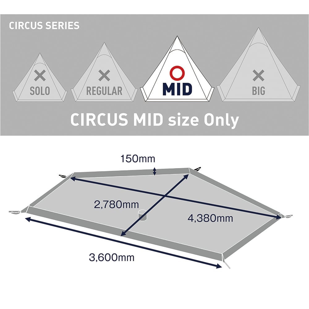 新品] tent-Mark DESIGNS サーカスTC MIDグラウンドシート・ハーフ