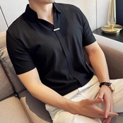 v-neck short sleeve polo shirt 00290